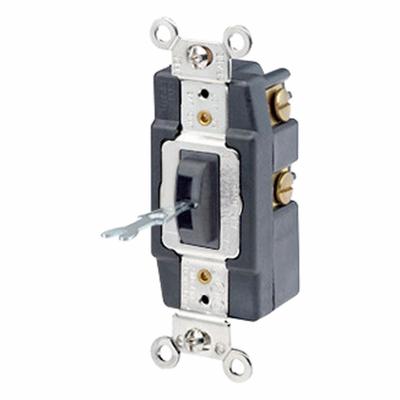 LEVITON Wall Switch: Toggle Switch, Single Pole, Momentary, Black, 120/277V AC - Toggle Wall Switches