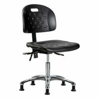 Ergonomic Chair: Polyurethane, Armless, Ht Range 17 3/4 in to 23 in, 18 in Seat Wd, 17 in Seat Dp (MPN BR-HPDHCH-CR-T1-A0-RG-BLK). Key specifications — Foot Support: No; Back Tilt Backward: 13.5°; Back Tilt Forward: 10.5°; Base Material: Aluminum; Brand: APPROVED VENDOR; Product Type: Ergonomic Chair; ESD-Safe: Not ESD Safe; Seat Tilt Backward: 3°.