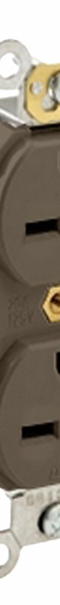 LEVITON Duplex Receptacle Outlet: Duplex, 6-20, Brown, 250V AC, 20 A, 2 Pole / 3 Wire (MPN 5462)