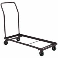 NATIONAL PUBLIC SEATING Chair Cart: 1,100 lb, 46 1/2 in L x 19 in W x 39 in H, For 26 Chairs, Brown (MPN DY-1100). Key specifications — Frame Color: Brown; Brand: NATIONAL PUBLIC SEATING; Caster/Wheel Configuration: (2) Swivel.