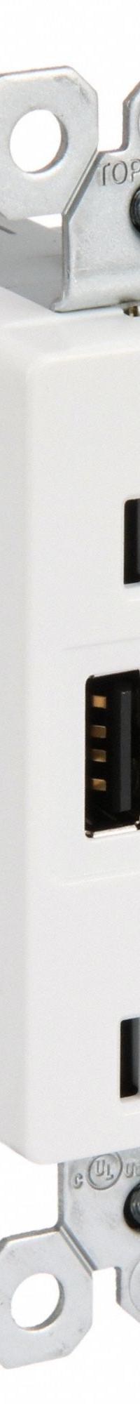 USB Receptacle: Duplex, 5-15R, 2 USB Ports, USB Type A/C, White, 125V AC, 15 A (MPN R26USBACW). Key specifications — Brand: LEGRAND.