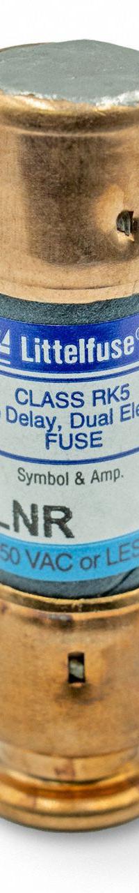 LITTELFUSE Fuse: Class RK5, FLNR Series, Time-Delay, 10 A, 250 V AC, 125 V DC, Non-Indicating (MPN FLNR010). Key specifications — Series: FLNR.