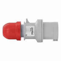 LEVITON Pin and Sleeve Inlet: Red, 346 to 415V AC, Single Phase, 32 A, 4 Pole, 5 Wire, IEC Grounding (MPN S432-P6). Key specifications — Brand: LEVITON.