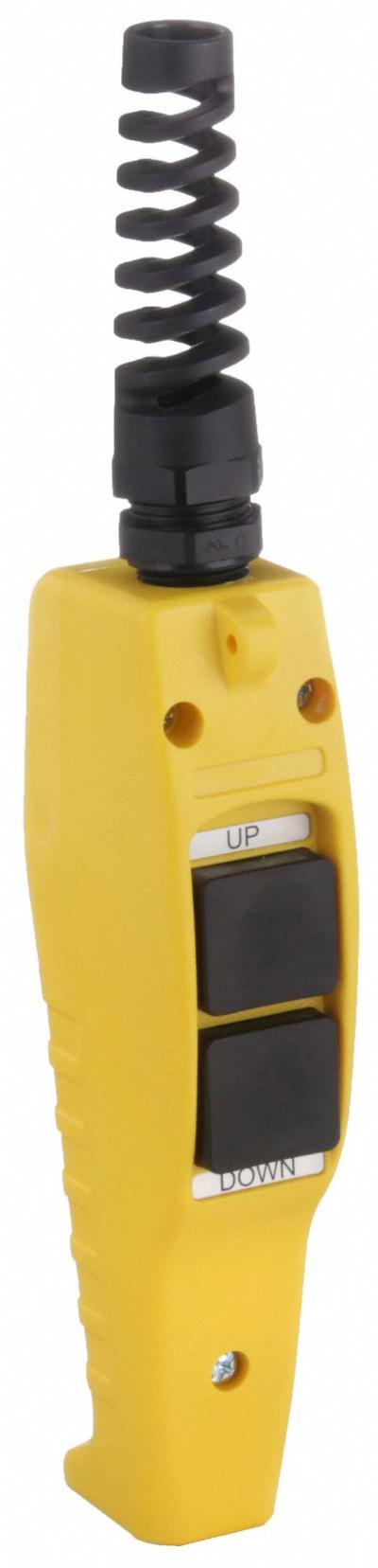 Dayton Pendant Control Station: (2) Push Buttons, 2NO, Up/Down, NEMA 4X - Push-Button Pendants