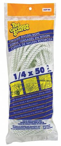 APPROVED VENDOR General Purpose Utility Rope: Twisted, 1/4 in Dia, 235 lb Working Load Limit, Nylon (MPN 333P-WA). Key specifications — Brand: APPROVED VENDOR; Rope Type: Dynamic.