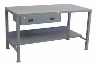 JAMCO Workbench: Fixed Ht, Steel, 72 in x 36 in, 3,000 lb Overall Load Capacity - Workbenches with Drawers & Lower Shelves