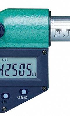 INSIZE IP65 Digital Outside Micrometer: 0 in to 1 in /0 mm to 25 mm, Inch/Metric, IP65 (MPN 3108-1). Key specifications — attr1182744: 0.00005 in/0.001 mm; attr1182751: Certificate of Inspection; attr1182776: IP65; attr1182741: INSIZE; attr1182743: +/- 0.0001 in; attr1182759: Yes.