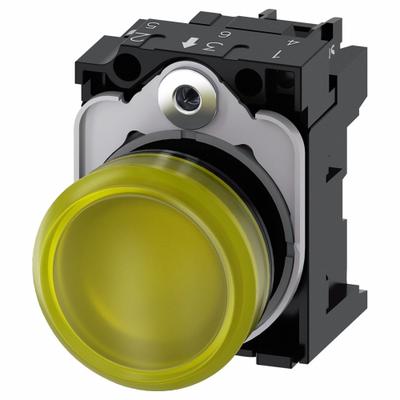 Siemens Pilot Light: 22 mm Panel Mounting Size, Yellow, LED - LED Pilot-Lights