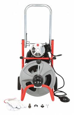 RIDGID Drain Cleaning Machine: Corded, K-400AF, For 1 1/2 in to 4 in Pipe, 3/8 in Cable Dia., Auto (MPN 27008). Key specifications — attr517439: K-400AF; attr517433: Corded.