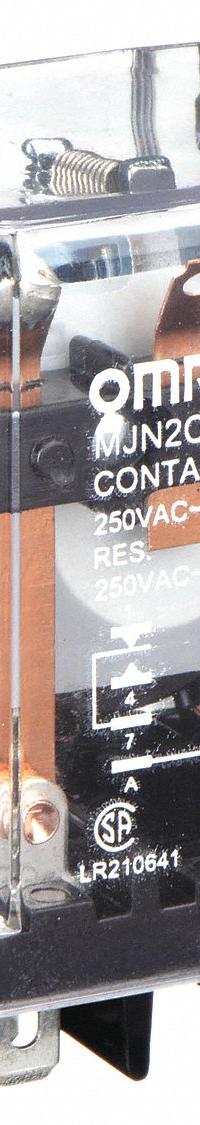 OMRON General Purpose Relay: Socket Mounted, 10 A Current Rating, 24V DC, DPDT, 8 Pins/Terminals (MPN MJN2C-DC24). Key specifications — Brand: OMRON; Base Type: Square; Mounting Style: Plug-In; Pin Shape: Round; Electrical Connection: Plug-In; Manufacturer Part Number: MJN2C-DC24; Series: MJN Series.