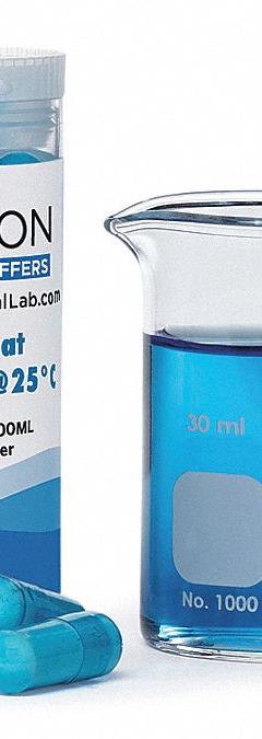 MICRO ESSENTIAL Buffer - pH 10.00 - Color Coded Blue: Lab, 20 mL Volume, Capsule, 3TXF7, 1. Key specifications — Brand: MICRO ESSENTIAL; Chemical Grade: Lab; Concentration: pH 10.00 +/- 0.02; Form: Capsule; Manufacturer Part Number: 3TXF7; Product Type: Buffer - pH 10.00 - Color Coded Blue.