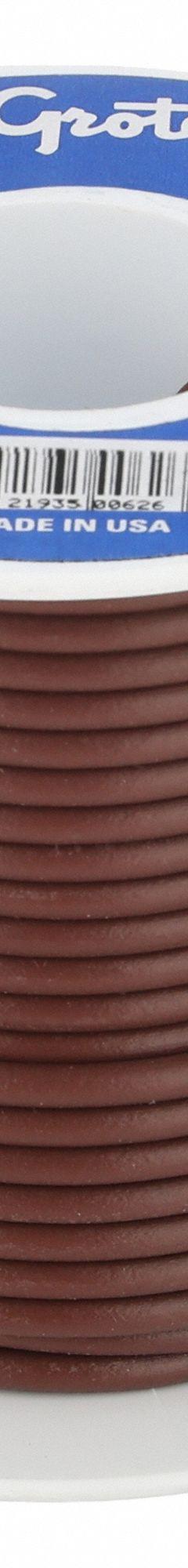 GROTE Primary Automotive Wire: GPT, 25 ft, 1 Conductor, 18 AWG, Brown, 60 V Volt (MPN 89-9001). Key specifications — Brand: GROTE.
