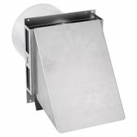 Vent Hood: Vented Rain Cap, Round, 8 in Duct, 5052, Aluminum, Silver Finish, Flat, Press Fit, 20 ga (MPN VH1-8). Key specifications — Screen Included: Yes; Backdraft Damper Included: No; Brand: TJERNLUND; Product Type: Vent Hood; Color: Silver; Connection Type: Press Fit; Type of Cap/Hood: Wall Cap; Material of Cap/Hood: Aluminum.