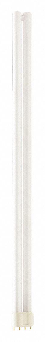 PHILIPS Compact Fluorescent Bulb: 4-Pin (2G11), PL-L, Fluorescent, 4100K, 3,500 lm Light Output (MPN PL-L 40W/841/4P/RS/IS). Key specifications — Brand: PHILIPS; Bulb Designation: PL-L 40W/841/4P/RS/IS 1CT/25; Dimmable: Yes; Color Temperature: 4100K.