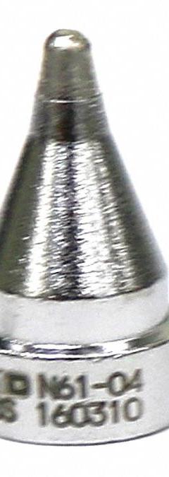 HAKKO Nozzle: Round, 1.8 mm W, For Use With FR-301/4101/4102/4103/4104 (MPN N61-04). Key specifications — Brand: HAKKO; Manufacturer Part Number: N61-04.