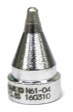 HAKKO Nozzle: Round, 1.8 mm W, For Use With FR-301/4101/4102/4103/4104 (MPN N61-04). Key specifications — Brand: HAKKO; Manufacturer Part Number: N61-04.