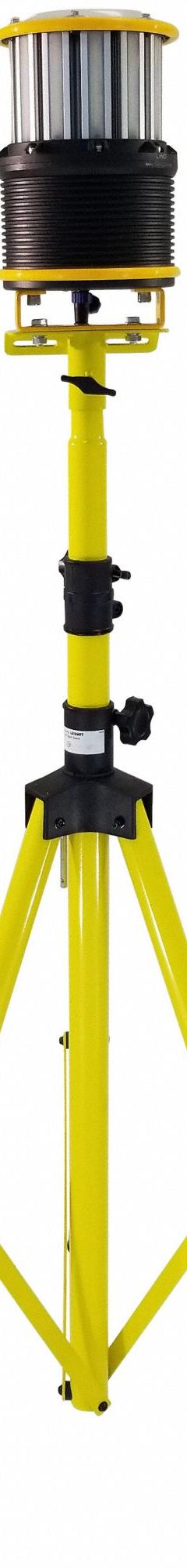 LIND EQUIPMENT Rechargable, Durable, Rugged: LED, 6,000 lm Max Brightness, 12 in Max Ht, IP65, 12 in (MPN LE360LEDC-TR). Key specifications — attr562822: 90 to 277V AC; attr562764: LIND EQUIPMENT; attr562778: Black/Yellow; attr562751: LE360LEDC-TR.