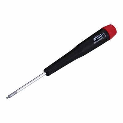 WIHA Screwdriver: Precision, Std Lg, 1.35 mm Tip Size, 4 1/2 in Overall Lg - Ball End Precision Hex Screwdrivers