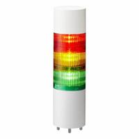 PATLITE Tower Light Assembly: 3 Tier, Sounder Tier Included, IP54, Amber/Green/Red, Direct Wire (MPN LR7-302WJBW-RYG). Key specifications — Manufacturer Part Number: LR7-302WJBW-RYG; Brand: PATLITE; Operating Voltage: 24V DC; Light Tier Color: Amber.