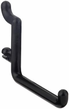 FUNCTIONAIRE Single Rod Pegboard Hook: 1/4 in Peg Hole, For 1 in Pegboard Hole Spacing, Black, 8 PK (MPN FH4-4). Key specifications — Color: Black; For Tool Type: Wrenches; Locking System: Snap-On; Mounting Type: Surface; Material: Thermoplastic; Accessory Type: 90-Degree Single Hook; Brand: FUNCTIONAIRE.