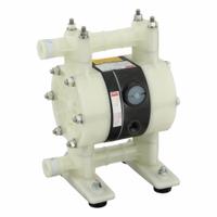 DAYTON Double Diaphragm Pump: Polypropylene Body, 1/2 in, NPT Connection, 15 gpm, 231 ft Max. Head (MPN 6PY39). Key specifications — Brand: DAYTON; Seat Material: PP; Check Valve Material: PTFE.