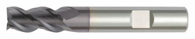WIDIA HANITA Square End Mill: Carbide, TiAlN Coated, 3 Flute, 2 mm Mill Dia, 3 mm LOC - Carbide Square End Mills for Stainless Steel & Super Alloys