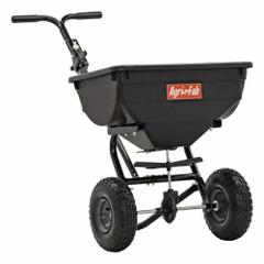 AGRI-FAB Manual Walk-Behind Spreader: Landscape, Lawn and Agriculture, 85 lb Capacity, Steel, 10 ft (MPN 45-0532). Key specifications — Brand: AGRI-FAB; Frame Material: Steel; Spread Width - Maximum: 10 ft.