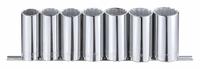 WESTWARD Socket Set: 1/2 in Drive, 7 Piece, 12-Point, SAE, 1 3/8 in to 1 in (MPN 53PN64). Key specifications — attr1224269: 1/2 in; attr1204685: Tether Ready; attr1204650: 1-3/8 in to 1 in; attr1204673: Socket Bits Not Included; attr1204688: WESTWARD; attr1206170: Deep Sockets.