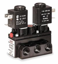 ARO Solenoid Air Control Valve: Alpha, Four-Way / Two-Position, 24V DC, 1/4 in Female NPT, 150 psi (MPN A212SD-024-D). Key specifications — attr1092969: Non-Locking; attr1086920: A212SD-024-D; attr1092977: Solenoid Return.