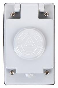 APPLETON ELECTRIC Weatherproof Cover: Copper-Free Aluminum, FD/FS, Toggle Switches, 1 Gangs, Gray (MPN FSK-WR1). Key specifications — Brand: APPLETON ELECTRIC; Color: Gray; Compatible with Product Type: Toggle Switches; Compatible with Series: FD; Mounting Orientation: Vertical.