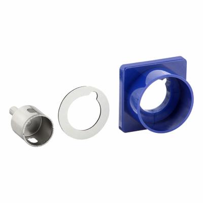 QEP Hole Saw: 3 Pieces, 1 3/8 in Max. Cutting Dp, Diamond Grit - Diamond-Grit Hole Saw Kits for Masonry & Tile