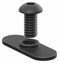 Bolt Assembly: 1/4" -20 Size, 1/2 in Thread Lg, Flanged Button Head Socket Cap, 10 Series, 15 PK (MPN 3393-15). Key specifications — Fastener Type: T-Nut; Fastener Head Type: Flanged Button Head Socket Cap; Material: Steel; Finish: Black Zinc-Plated; T-Slot Fastener Type: Bolt Assembly; Threaded Hole Location: Single Center; Compatible Series: 80/20 10 Series; System of Measurement: Inch.