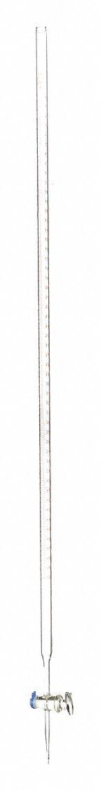APPROVED VENDOR Straight Bore Buret: 50 mL, A, 820 mm, ±0.05 mL, 0.1 mL Inc, Glass - Class A Glass Burets