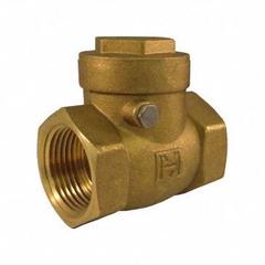 HAMMOND VALVE Swing Check Valve: Swing, Inline Valve Body, 1 1/4 in Pipe Size, FNPT x FNPT, Brass (MPN 967 1-1/4). Key specifications — Brand: HAMMOND VALVE.