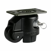 FOOT MASTER Plate Caster: Nylon Tread, 50 mm Wheel Dia, 82 mm Mounting Ht, 551 lb Load Capacity (MPN GDR-60F-BLK-PUS). Key specifications — Brand: FOOT MASTER; Frame Color: White.
