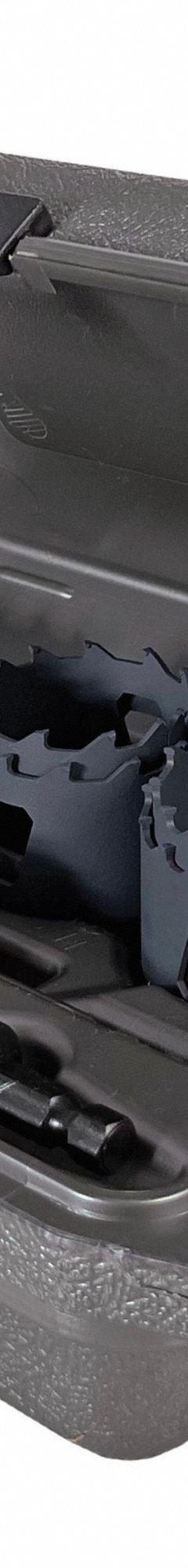 MORSE Hole Saw Set: 11 Pieces, 1 15/16 in Max. Cutting Dp, Carbide Tipped, 2/3 Teeth per Inch (MPN MHSTK100). Key specifications — attr1098178: 2/3; attr1098172: MORSE.
