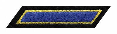 HEROS PRIDE Embroidered Patch: Hashmark, 2 in x 3/8 in, Black/Gold, Felt/Plastic - Embroidered Insignia