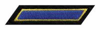 HEROS PRIDE Embroidered Patch: Hashmark, 2 in x 3/8 in, Black/Gold, Felt/Plastic, Sew-On (MPN 5381). Key specifications — attr1074238: Sew-On; attr188498: 2 in x 3/8 in; attr188499: Gold; attr188500: Plastic; attr188503: Hashmark; attr193746: HEROS PRIDE.