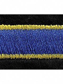 HEROS PRIDE Embroidered Patch: Hashmark, 2 in x 3/8 in, Black/Gold, Felt/Plastic, Sew-On (MPN 5381). Key specifications — attr1074238: Sew-On; attr188498: 2 in x 3/8 in; attr188499: Gold; attr188500: Plastic; attr188503: Hashmark; attr193746: HEROS PRIDE.