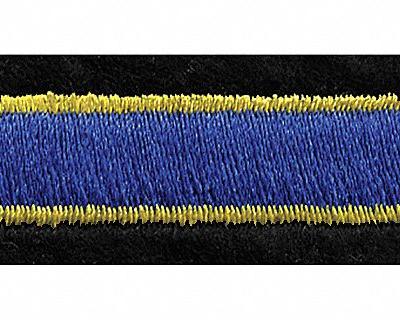 HEROS PRIDE Embroidered Patch: Hashmark, 2 in x 3/8 in, Black/Gold, Felt/Plastic - Embroidered Insignia