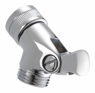 Delta Pin Mount Swivel Connector: Metal, Chrome Finish, 1/2 in Connection Size - Flexible Hose Adapters for Handheld Showerheads