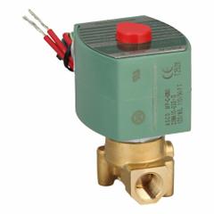 REDHAT Solenoid Valve: 2-Way, Normally Closed, 1/4 in Pipe Size, 110V AC/120V AC, High Flow (MPN 8262H210). Key specifications — Pipe Size: 1/4 in; Voltage: 110V AC; Brand: REDHAT; Coil Enclosure: Without Junction Box.