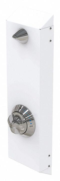 BESTCARE Shower Faucet Panel: WH458, 1.5 gpm Fixed Showerhead Flow Rate, Brass, Ligature-Resistant (MPN WH458-CSH). Key specifications — ADA Compliant: ADA Compliant; Series: WH458; Connection Type: NPT; Includes: Mounting Frame; Material: Brass.