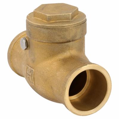 HAMMOND VALVE Swing Check Valve: Swing, Inline Valve Body, 2 in Pipe Size, Sweat x Sweat - Brass Inline Swing Check Valves