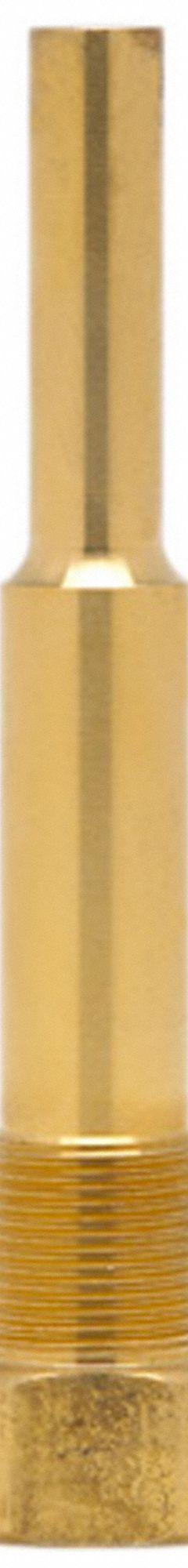 WGTC Threaded Thermowell: Brass, For 3/8 in Stem Lg, 5 in Insertion Lg, For 3/8 in Stem Dia (MPN T1M3D2). Key specifications — attr1275131: 350°F/176°C; attr1275136: WGTC; attr1275129: 300 psi at 150°F.