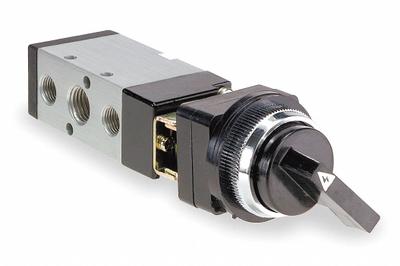 ARO Manual Air Control Valve: MaxAir, Four-Way / Two-Position, Knob, Black - ARO MaxAir Series Manual Air Control Valves