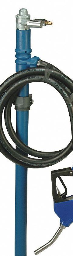 FINISH THOMPSON Air Drum Pump: 15 gpm Max. Flow Rate, Adapter/Clamp/Hose/Motor/Pump, 1/4 in MNPT (MPN EFP-54/S4). Key specifications — Brand: FINISH THOMPSON; Suction Tube Material: Polypropylene; Nozzle Material: 316 Stainless Steel/FKM.
