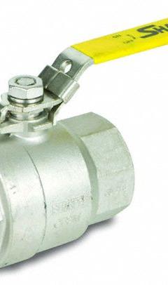 SHARPE Manual Two-Way Ball Valve: 1 1/2 in, 316 Stainless Steel, Straight Valve Body, FNPT x FNPT (MPN 4353010200). Key specifications — Brand: SHARPE; Handle: Locking Lever.