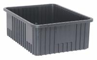 QUANTUM STORAGE SYSTEMS Divider Box: 1.39 cu ft, 22 1/2 in x 17 1/2 in x 8 in, Lid Not Included (MPN DG93080CO). Key specifications — Includes Dividers: Dividers Not Included; Includes Lid: Lid Not Included; Material: Plastic; Color: Black; Brand: QUANTUM STORAGE SYSTEMS.