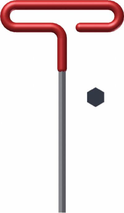EKLIND Hex Key: 0 Ball Ends, 3/16 in Tip Size, SAE, Long, Alloy Steel, Black Finish - T-Shaped Hex Keys